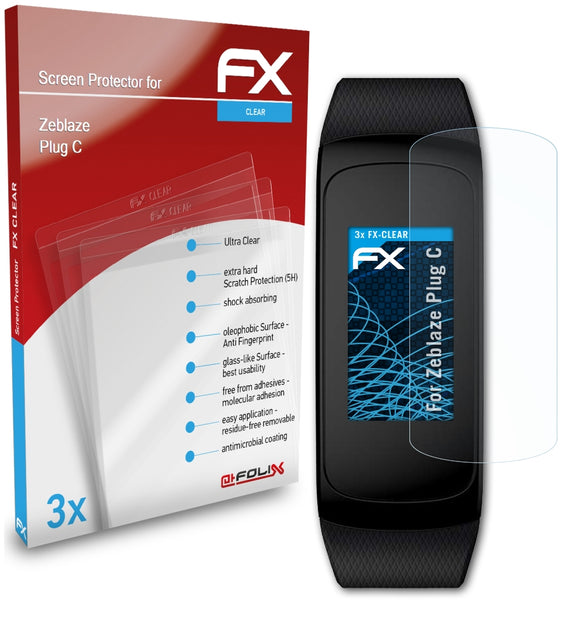 atFoliX FX-Clear Schutzfolie für Zeblaze Plug C