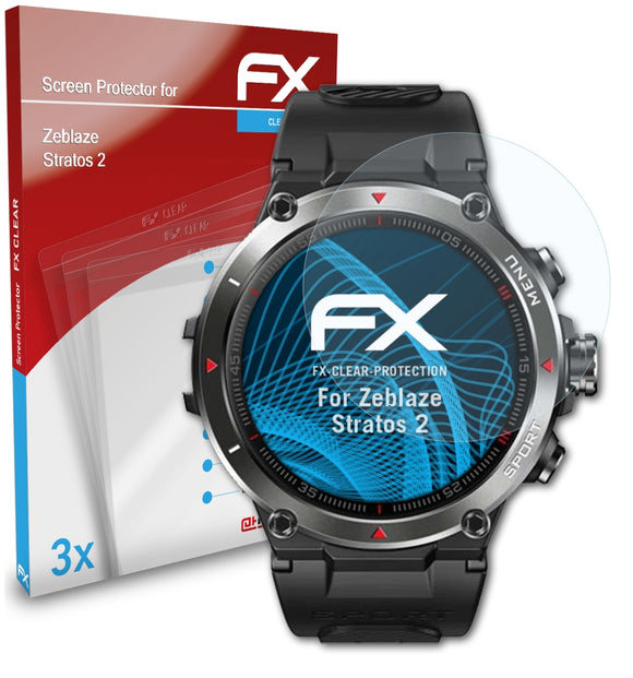 atFoliX FX-Clear Schutzfolie für Zeblaze Stratos 2