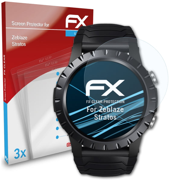 atFoliX FX-Clear Schutzfolie für Zeblaze Stratos