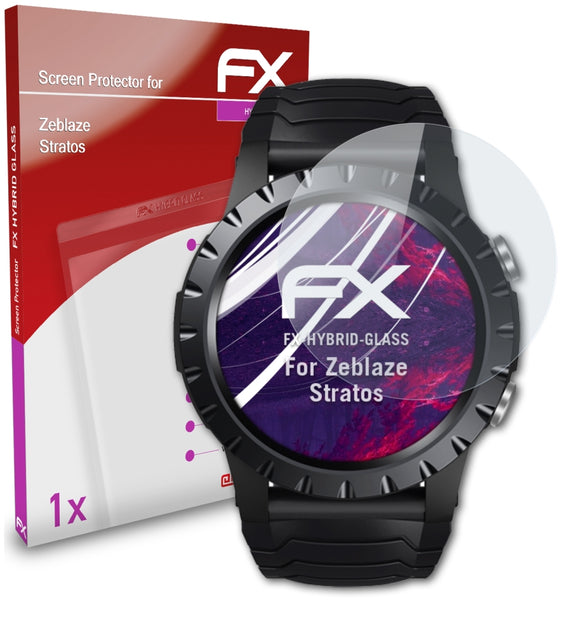 atFoliX FX-Hybrid-Glass Panzerglasfolie für Zeblaze Stratos