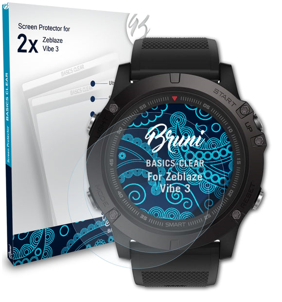 Bruni Basics-Clear Displayschutzfolie für Zeblaze Vibe 3