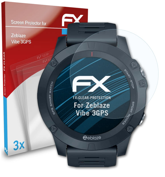 atFoliX FX-Clear Schutzfolie für Zeblaze Vibe 3GPS