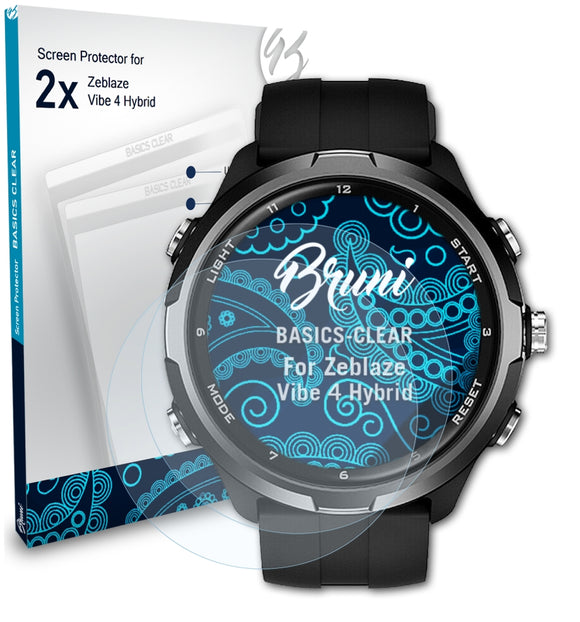Bruni Basics-Clear Displayschutzfolie für Zeblaze Vibe 4 Hybrid