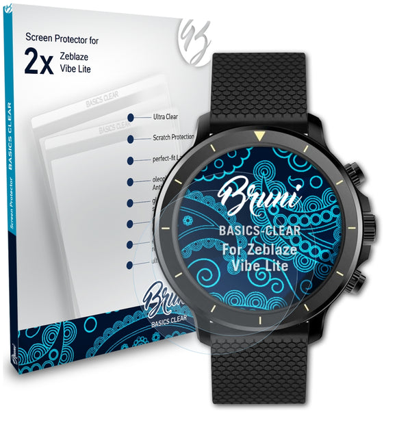Bruni Basics-Clear Displayschutzfolie für Zeblaze Vibe Lite