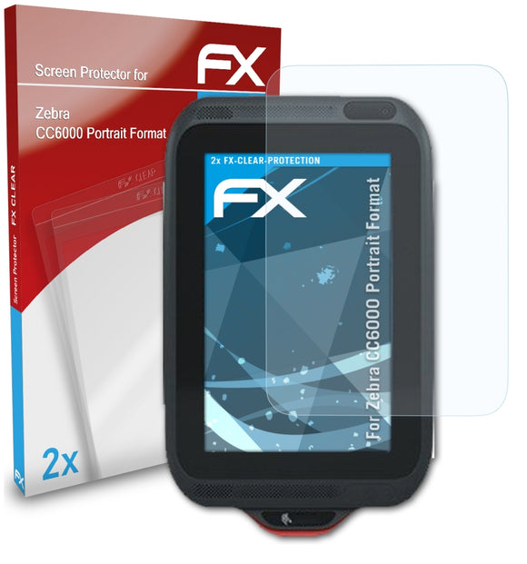atFoliX FX-Clear Schutzfolie für Zebra CC6000 (Portrait Format)