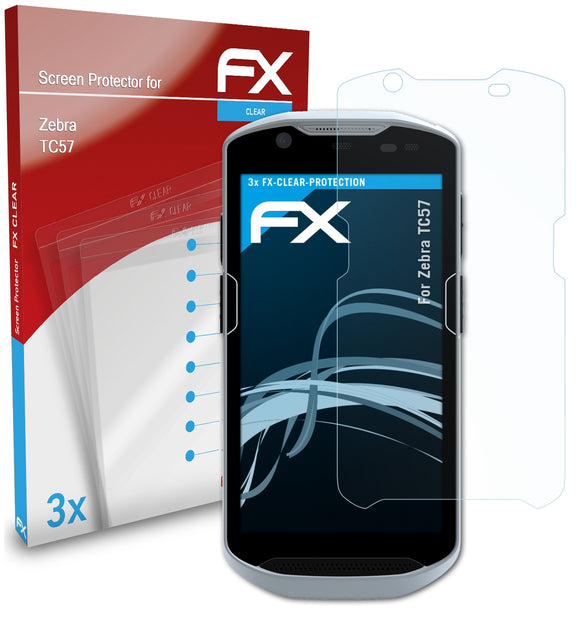 atFoliX FX-Clear Schutzfolie für Zebra TC57