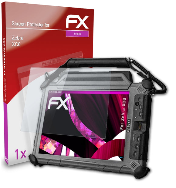 atFoliX FX-Hybrid-Glass Panzerglasfolie für Zebra XC6