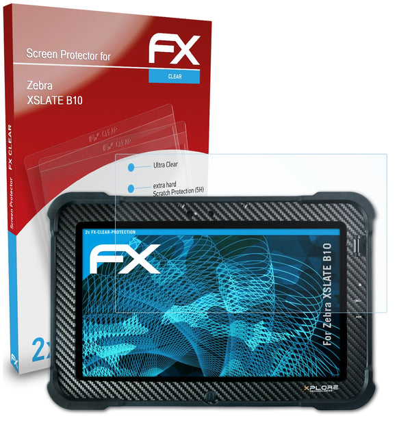 atFoliX FX-Clear Schutzfolie für Zebra XSLATE B10