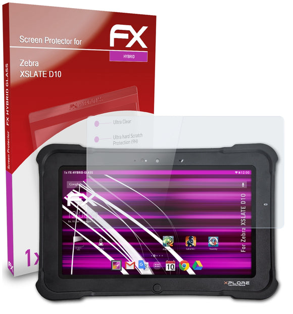 atFoliX FX-Hybrid-Glass Panzerglasfolie für Zebra XSLATE D10