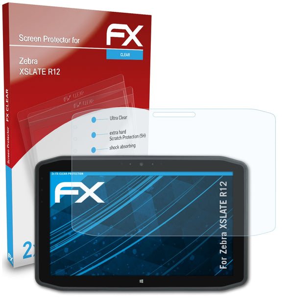 atFoliX FX-Clear Schutzfolie für Zebra XSLATE R12