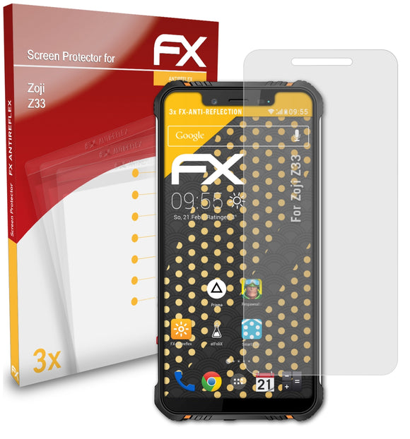 atFoliX FX-Antireflex Displayschutzfolie für Zoji Z33