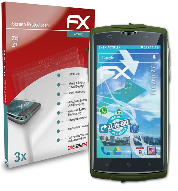 atFoliX FX-ActiFleX Displayschutzfolie für Zoji Z7