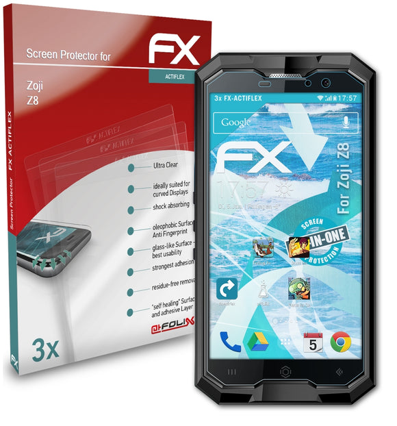 atFoliX FX-ActiFleX Displayschutzfolie für Zoji Z8