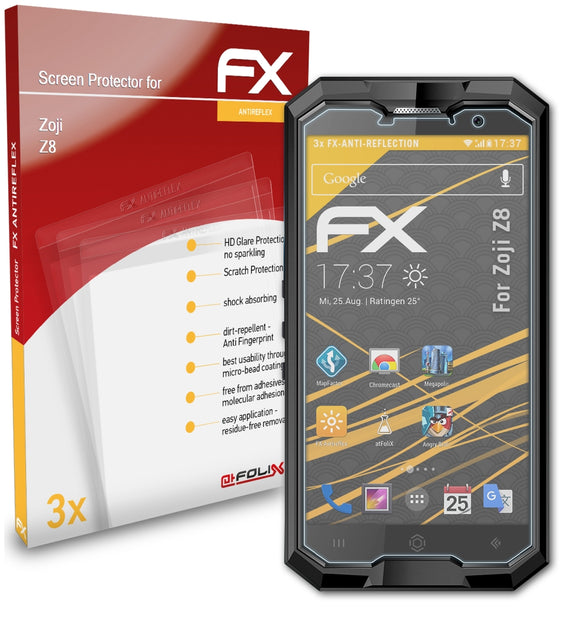 atFoliX FX-Antireflex Displayschutzfolie für Zoji Z8