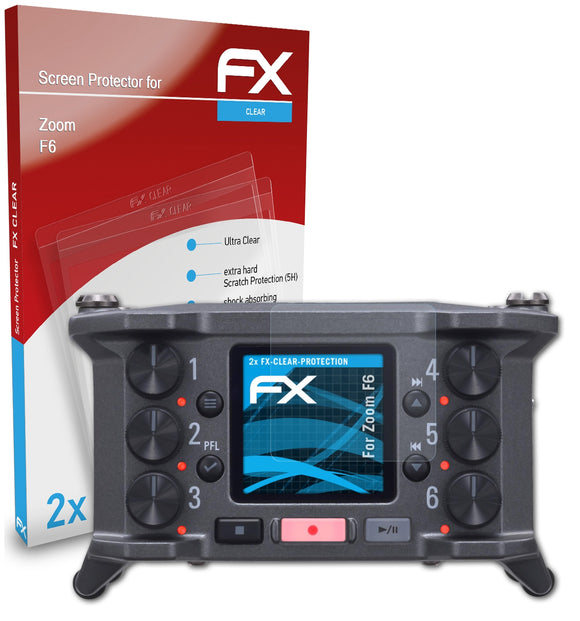 atFoliX FX-Clear Schutzfolie für Zoom F6