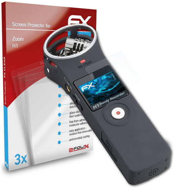 atFoliX FX-Clear Schutzfolie für Zoom H1