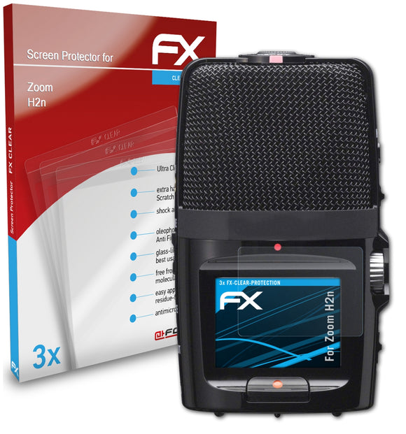 atFoliX FX-Clear Schutzfolie für Zoom H2n