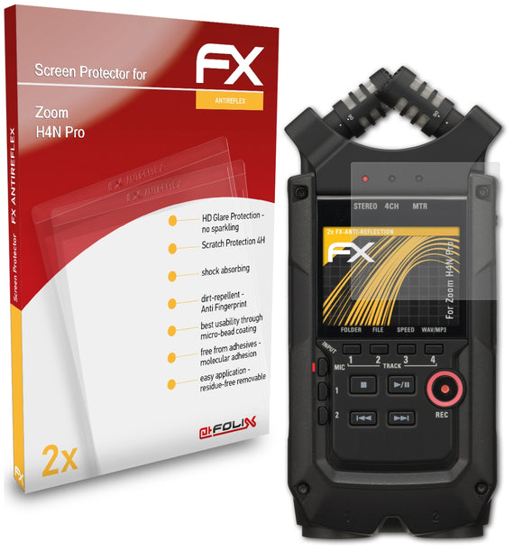 atFoliX FX-Antireflex Displayschutzfolie für Zoom H4N Pro