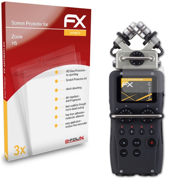 atFoliX FX-Antireflex Displayschutzfolie für Zoom H5