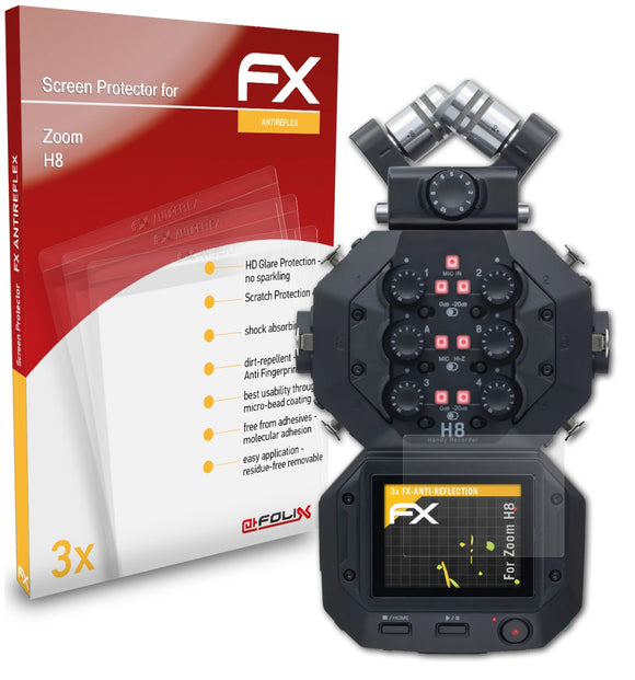 atFoliX FX-Antireflex Displayschutzfolie für Zoom H8