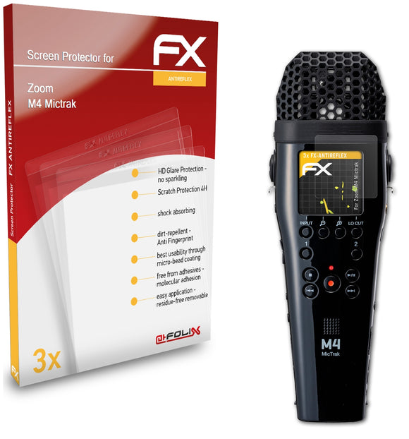 atFoliX FX-Antireflex Displayschutzfolie für Zoom M4 Mictrak
