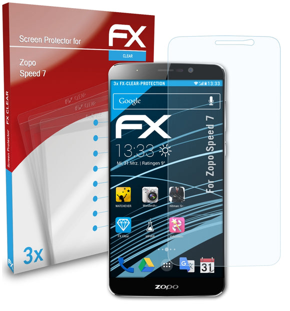 atFoliX FX-Clear Schutzfolie für Zopo Speed 7