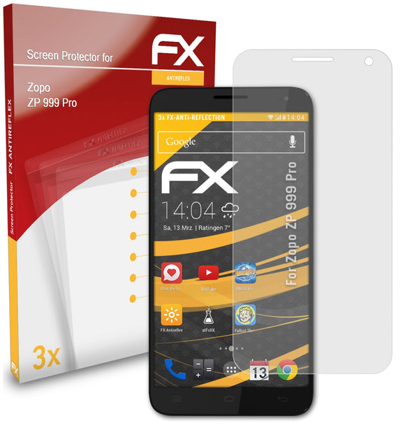 atFoliX FX-Antireflex Displayschutzfolie für Zopo ZP 999 Pro