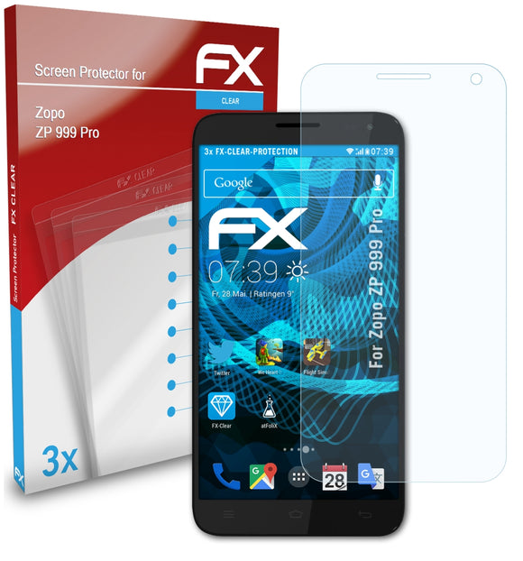 atFoliX FX-Clear Schutzfolie für Zopo ZP 999 Pro