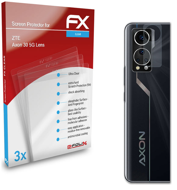atFoliX FX-Clear Schutzfolie für ZTE Axon 30 5G Lens