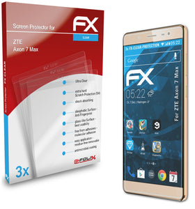 atFoliX FX-Clear Schutzfolie für ZTE Axon 7 Max