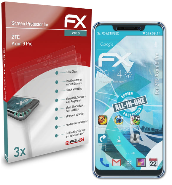 atFoliX FX-ActiFleX Displayschutzfolie für ZTE Axon 9 Pro