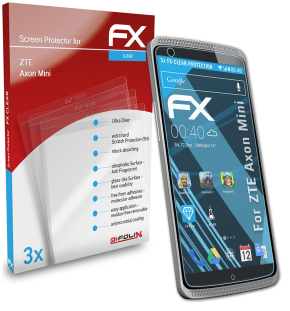 atFoliX FX-Clear Schutzfolie für ZTE Axon Mini
