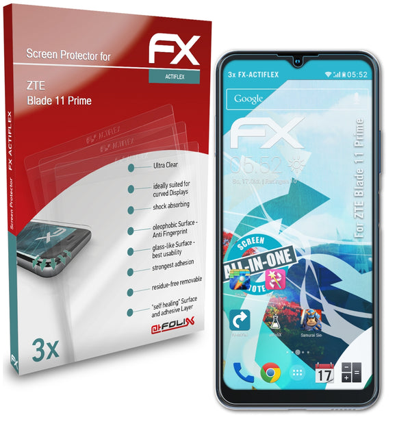 atFoliX FX-ActiFleX Displayschutzfolie für ZTE Blade 11 Prime