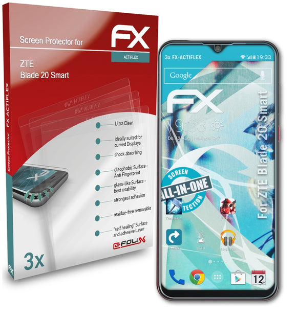 atFoliX FX-ActiFleX Displayschutzfolie für ZTE Blade 20 Smart