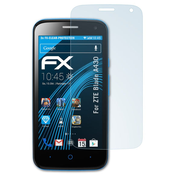 atFoliX FX-Clear Schutzfolie für ZTE Blade A430
