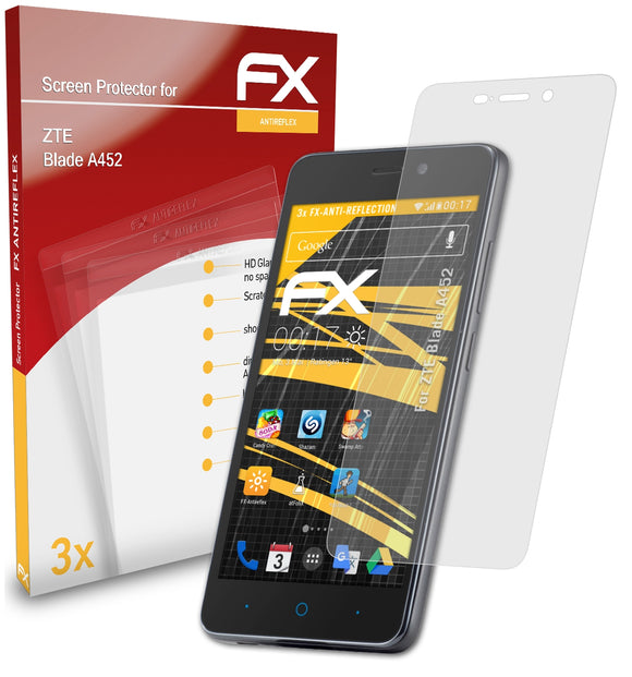atFoliX FX-Antireflex Displayschutzfolie für ZTE Blade A452