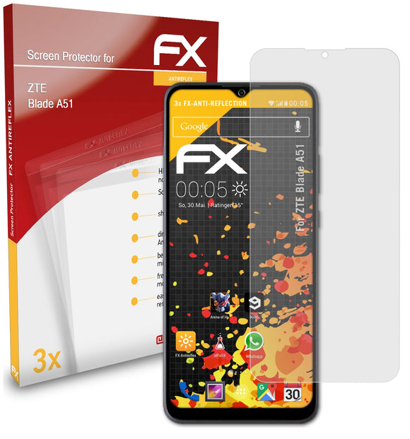 atFoliX FX-Antireflex Displayschutzfolie für ZTE Blade A51