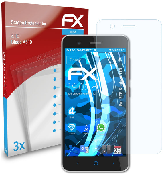 atFoliX FX-Clear Schutzfolie für ZTE Blade A510