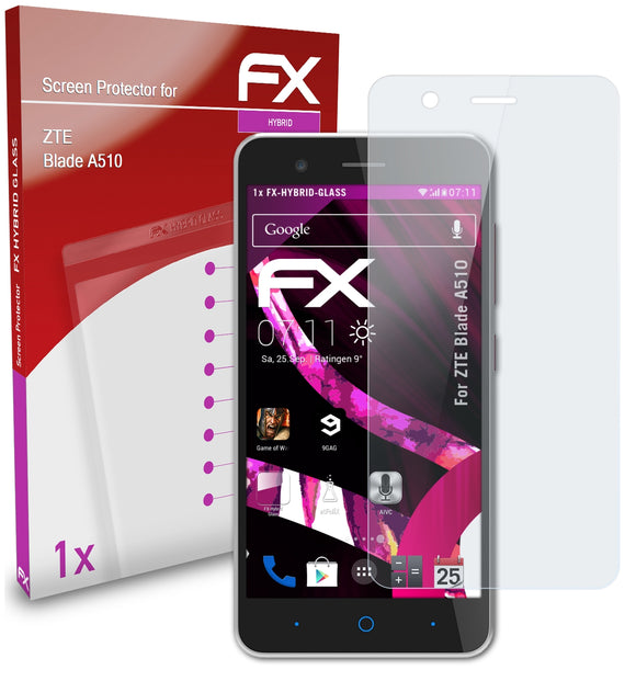 atFoliX FX-Hybrid-Glass Panzerglasfolie für ZTE Blade A510