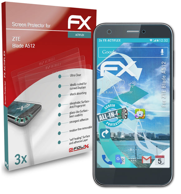 atFoliX FX-ActiFleX Displayschutzfolie für ZTE Blade A512
