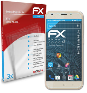 atFoliX FX-Clear Schutzfolie für ZTE Blade A6 Lite