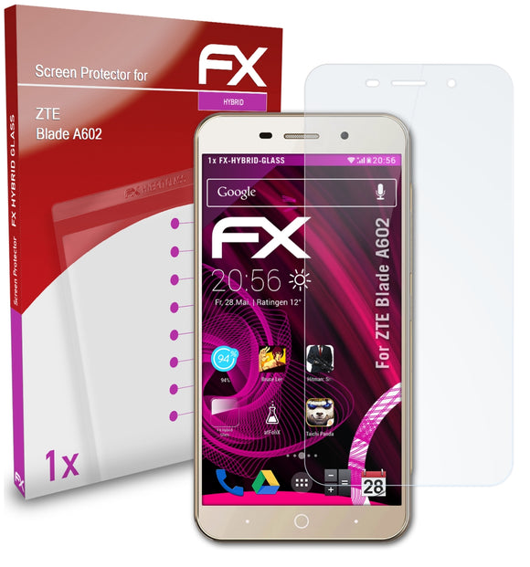 atFoliX FX-Hybrid-Glass Panzerglasfolie für ZTE Blade A602