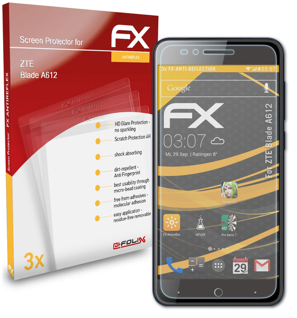 atFoliX FX-Antireflex Displayschutzfolie für ZTE Blade A612