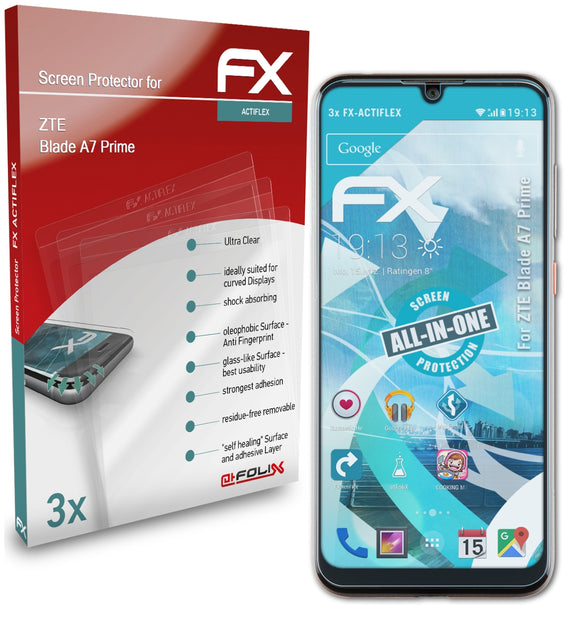 atFoliX FX-ActiFleX Displayschutzfolie für ZTE Blade A7 Prime