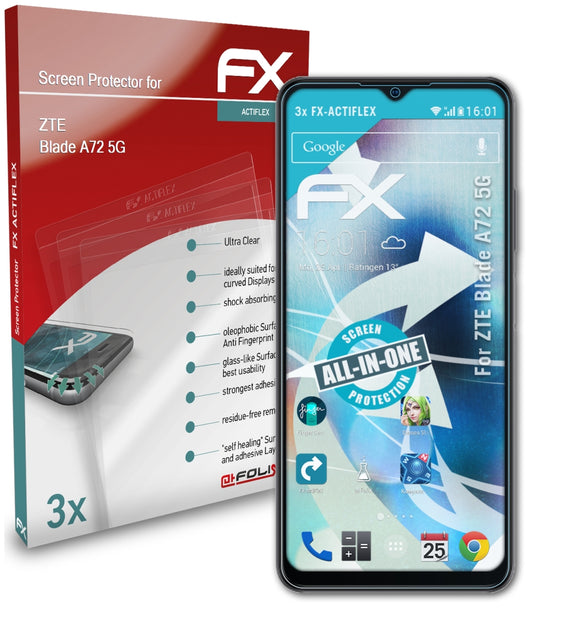 atFoliX FX-ActiFleX Displayschutzfolie für ZTE Blade A72 5G