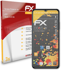 atFoliX FX-Antireflex Displayschutzfolie für ZTE Blade A72 5G