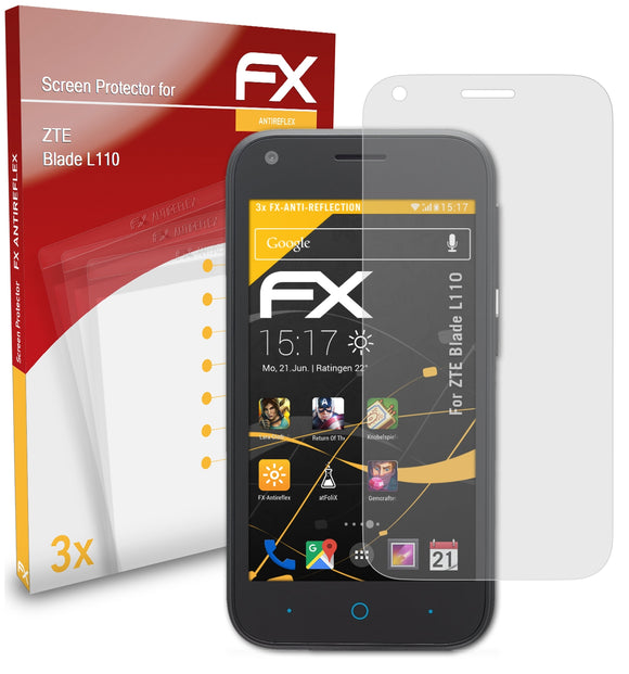 atFoliX FX-Antireflex Displayschutzfolie für ZTE Blade L110