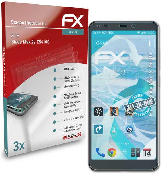 atFoliX FX-ActiFleX Displayschutzfolie für ZTE Blade Max 2s (Z6410S)