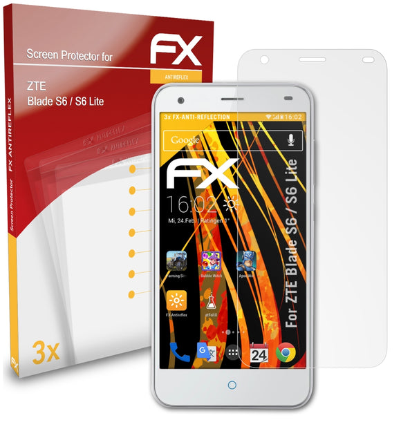 atFoliX FX-Antireflex Displayschutzfolie für ZTE Blade S6 / S6 Lite