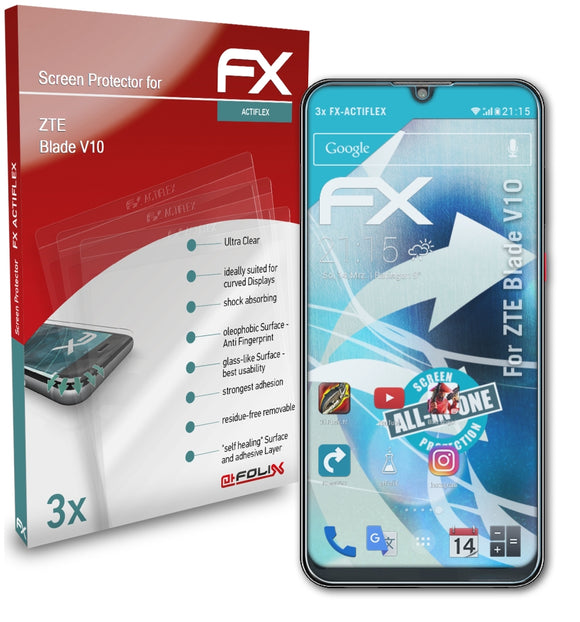 atFoliX FX-ActiFleX Displayschutzfolie für ZTE Blade V10